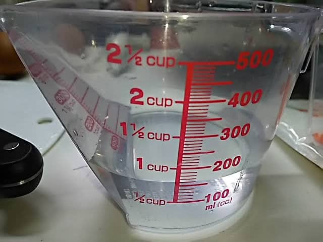 160cc of water