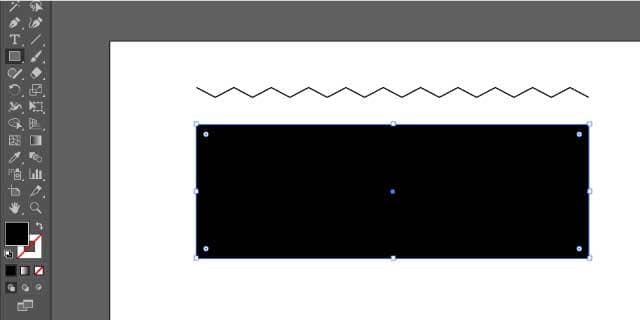 create a rectangle which has the same width as the total length of the line